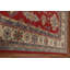 Tapis oriental rouge à motif géométrique rouge Kazak