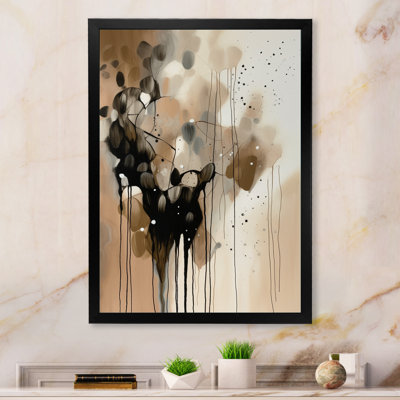 «Brown Mindful Abstraction I - Abstract Wall Art Living Room»
