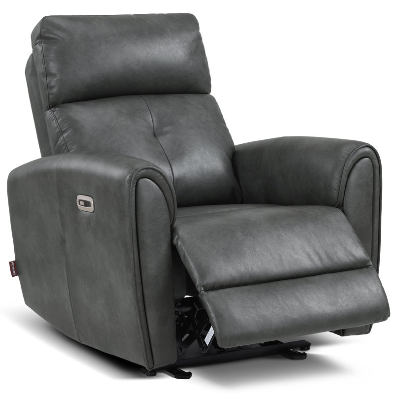 17.9"Seat Hight Small Zero Wall-Hugger Recliners Chair with Lumbar Support & USB and Type-C Charging Ports, Faux Leather