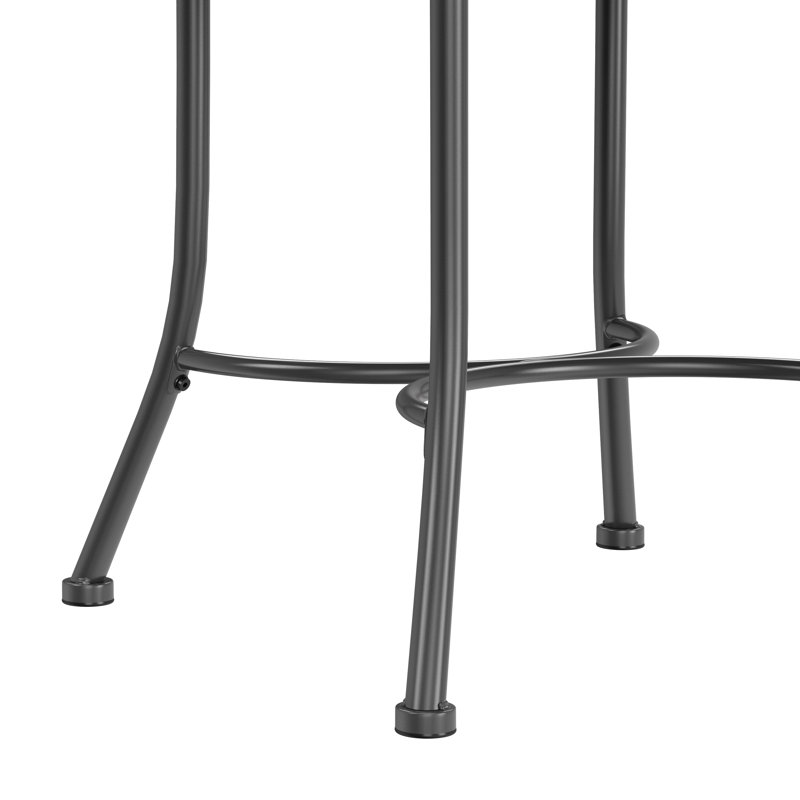 Tabouret de coiffeuse Felan, Gris métallisé, gris