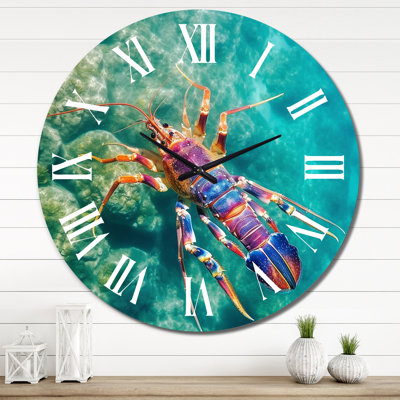 Horloge murale mauve majestueux