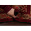 Tapis unique en laine noué à la main rouge / beige nouvel âge Balouch 3 pi 1 po x 4 pi 9 po Nolberto