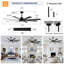 Ventilateur de plafond noir mat 72 "avec lumière DEL 