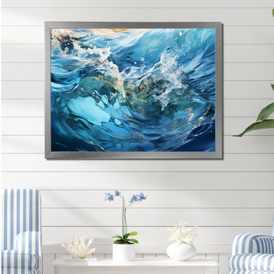 Fusion bleu marine et blanc IV sur toile