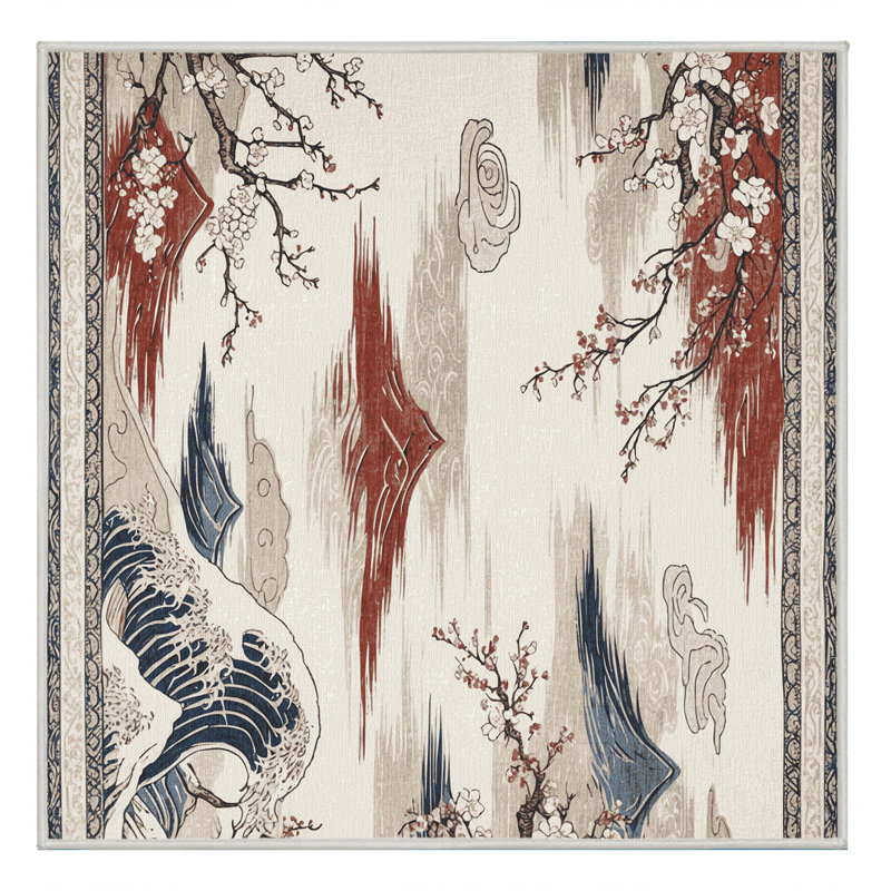 Blossom Reflection Rug, Square 6'