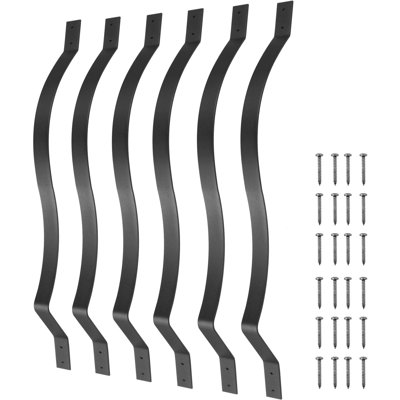 29.5"Metal Staircase Baluster With Screws Deck Spindles And Stairs Railing For Outdoor Stair Deck Porch(Wavy 61 Packs)