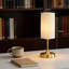Lampe de table rechargeable sans fil avec abat-jour en tissu DEL - Lampe de bureau portable à contrôle tactile avec 3 niveaux de luminosité à intensité variable pour la chambre à coucher, le salon, le bureau et la veilleuse