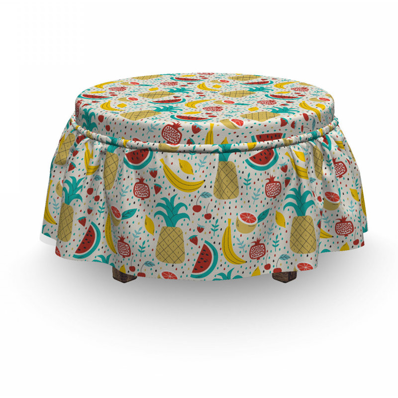 Housse pour repose-pieds de cuisine abstraite fruits
