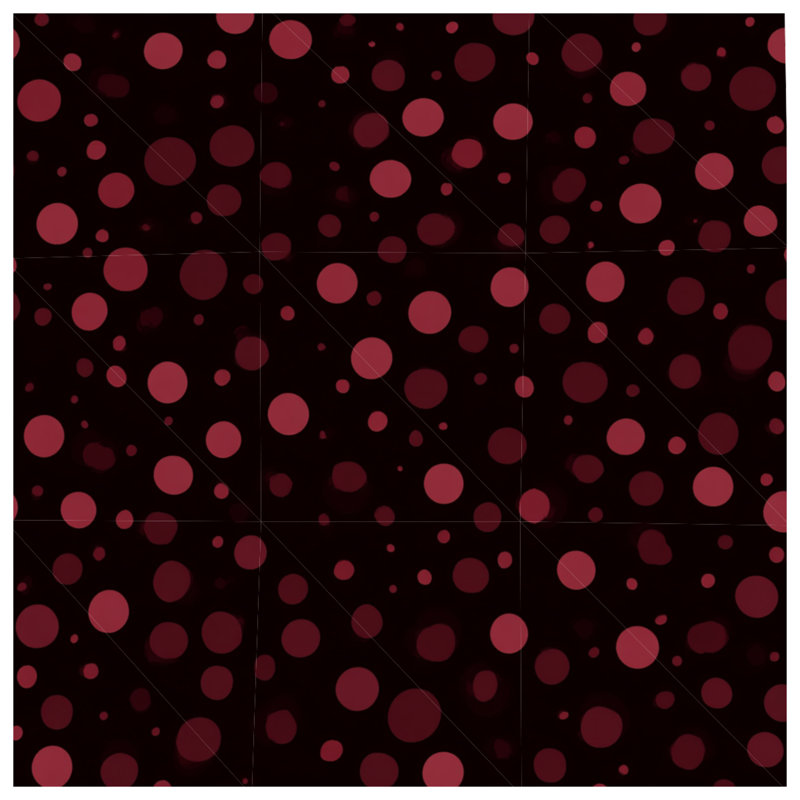 Édredon à pois moderne Mid Century, Édredon simple, Motif à pois noirs