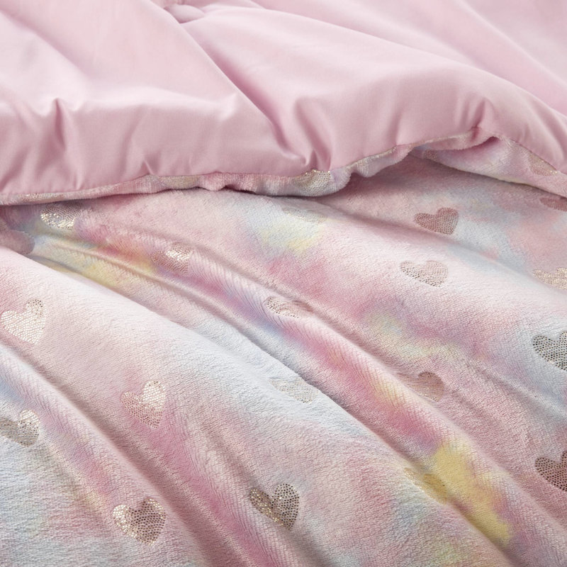 Literie imprimée métallique simple / simple TG avec coussin - textile ultra doux et résistant à l'édredon
