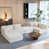 Velours côtelé beige et blanc sélectionné