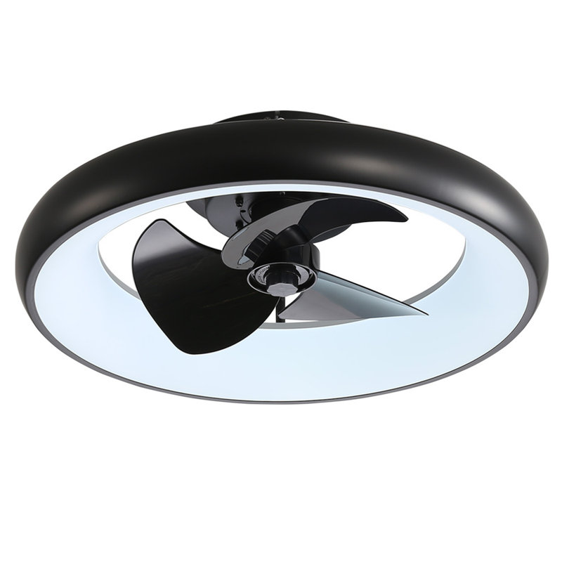 Calirae Ceiling Fan with LED Lights, Black