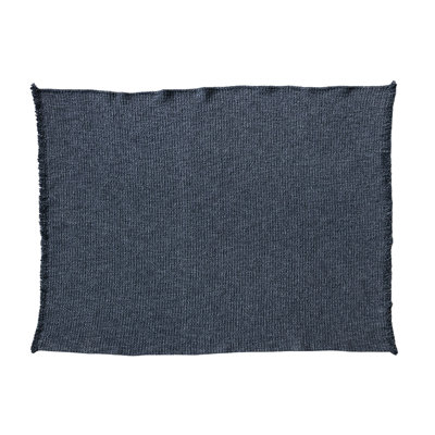 Stonewashed Boucle Cotton Blend Throw Charcoal