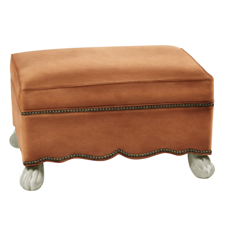 Ottoman, Performance Twill Natural, Brushy Bayou