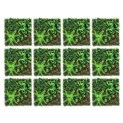 12 panneaux muraux de verdure artificielle