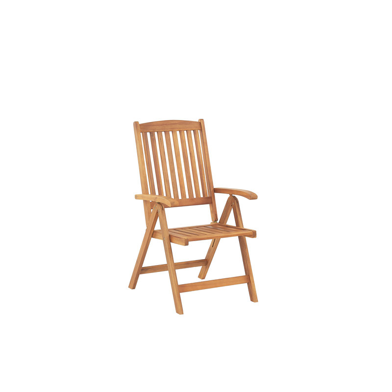 Bordelon Folding Patio Dining Armchair with Cushion, Off-White