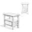 Table de bout transitionnelle en bois massif 14 po Warm Shaker-1677672012