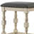 Sitzo 26.25 In. H Ivory/dark Gray Backless Wood Counter Height Stool With Fabric Seat Set Of 2