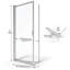Porte de douche à cadre pivotant l 31,13 po x H 67 po Sopora-14171018-14171016