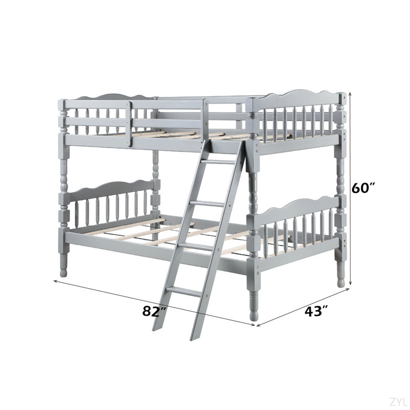 Lit superposé simple Homestead Finish, Gris