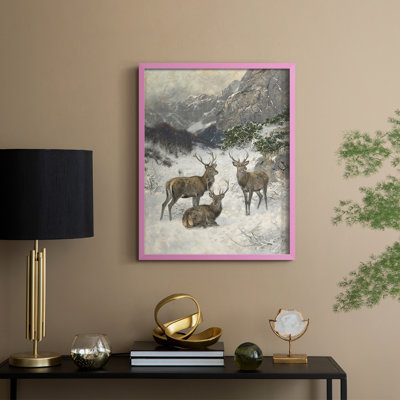 «Vintage Animal Print», reproduction encadrée en bois massif