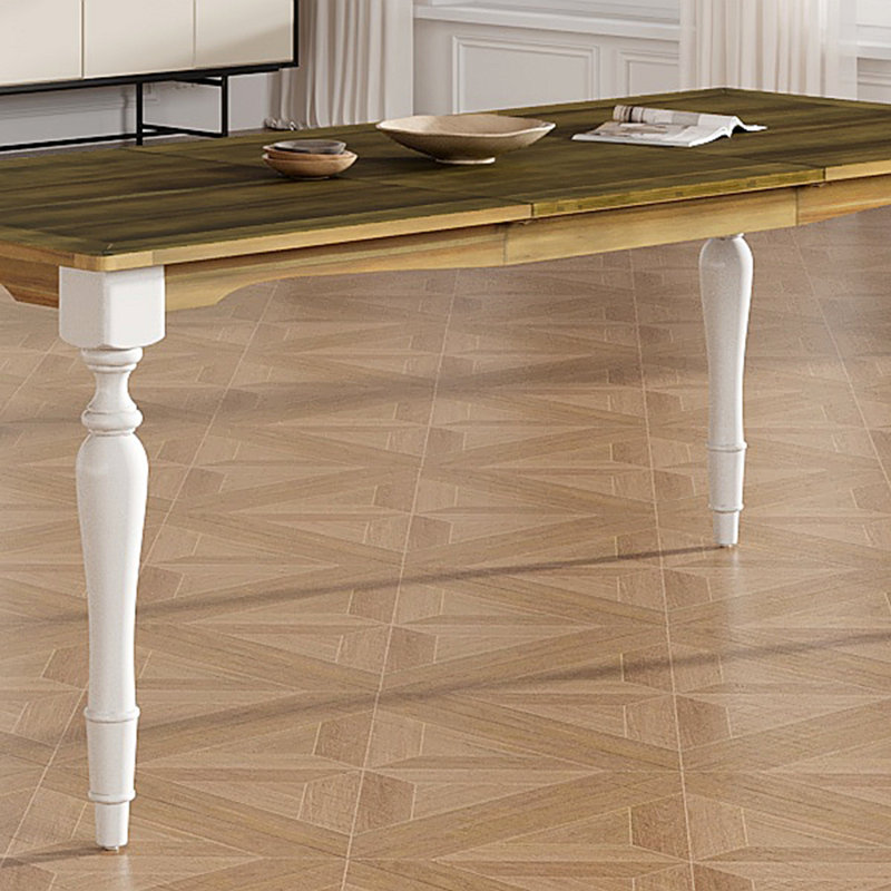 Table de salle à manger extensible Vintage Vintage, Brown, Cream