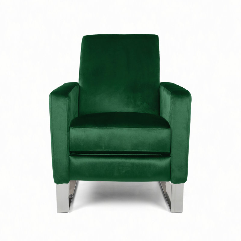 Fauteuil inclinable Arvin, Velours émeraude