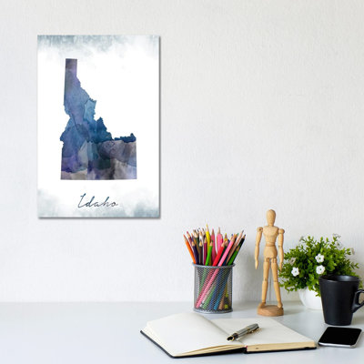 Idaho State Bluish - Wrapped Canvas Painting