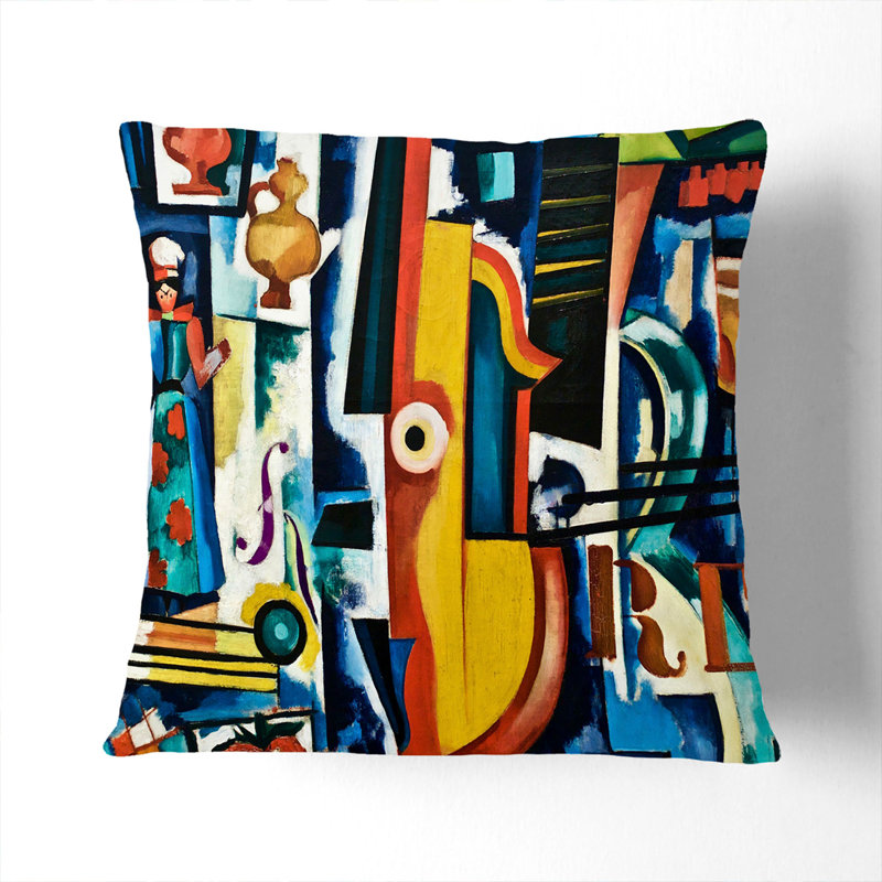 Composition Vol.1 Square Throw Cushion, 55cm H x 55cm W x 20cm D, Stone