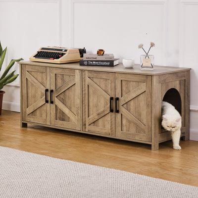 Gaulrapp Particle Board Self-Cleaning Litter Box