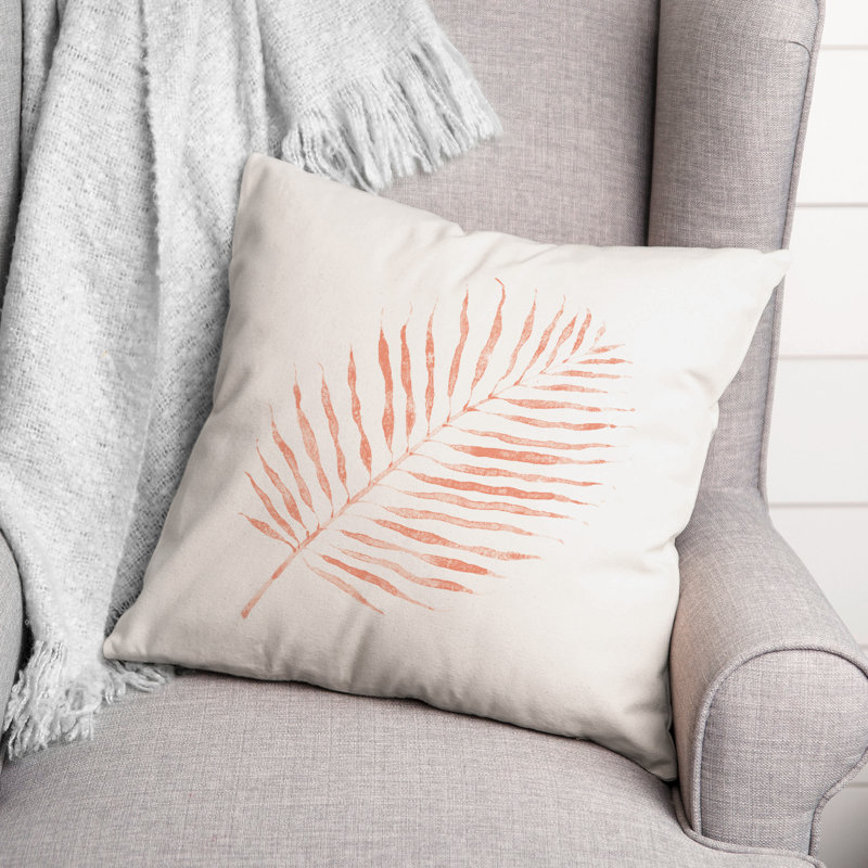 Housse et insert de coussin carré aquarelle, Orange