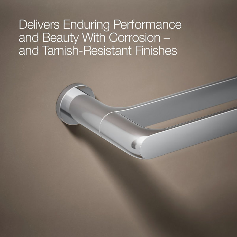 Avid 24-In Double Towel Bar, Polished Chrome