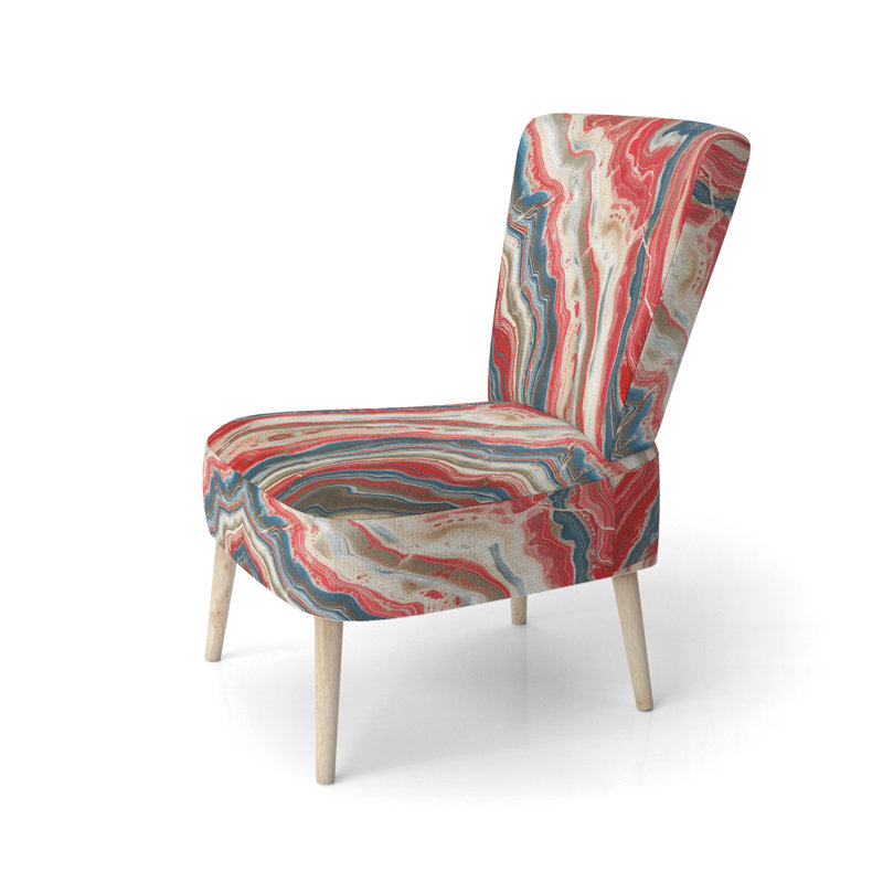 Chaise d'appoint rembourrée Mid-Century, Purple Velvet