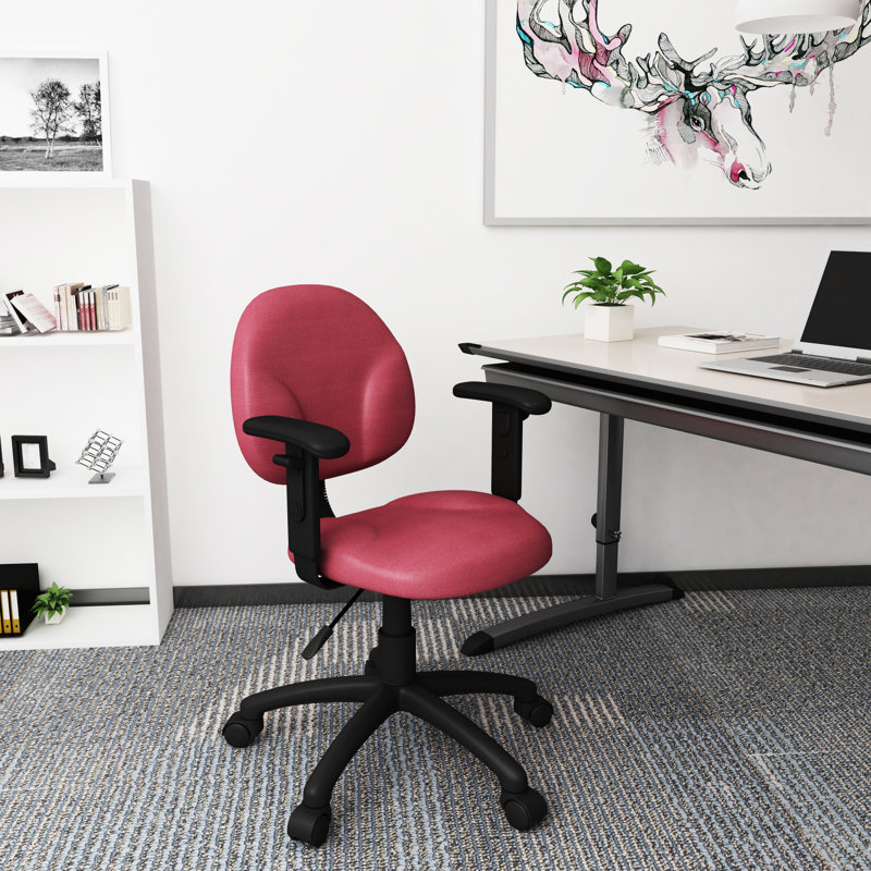 Ergonomic Diamond Task Chair with Adjustable Arms - Black