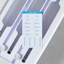 3-en-1, organisateur de tiroir pour papier d'aluminium, pellicule de plastique, papier parchemin et cire avec coupeurs de sécurité et étiquettes pour l'organisation de la cuisine
