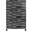Freestanding Metal Privacy Barrier 76" H48" W - For Deck, Patio Black Fence Panel Weather For Outdoor