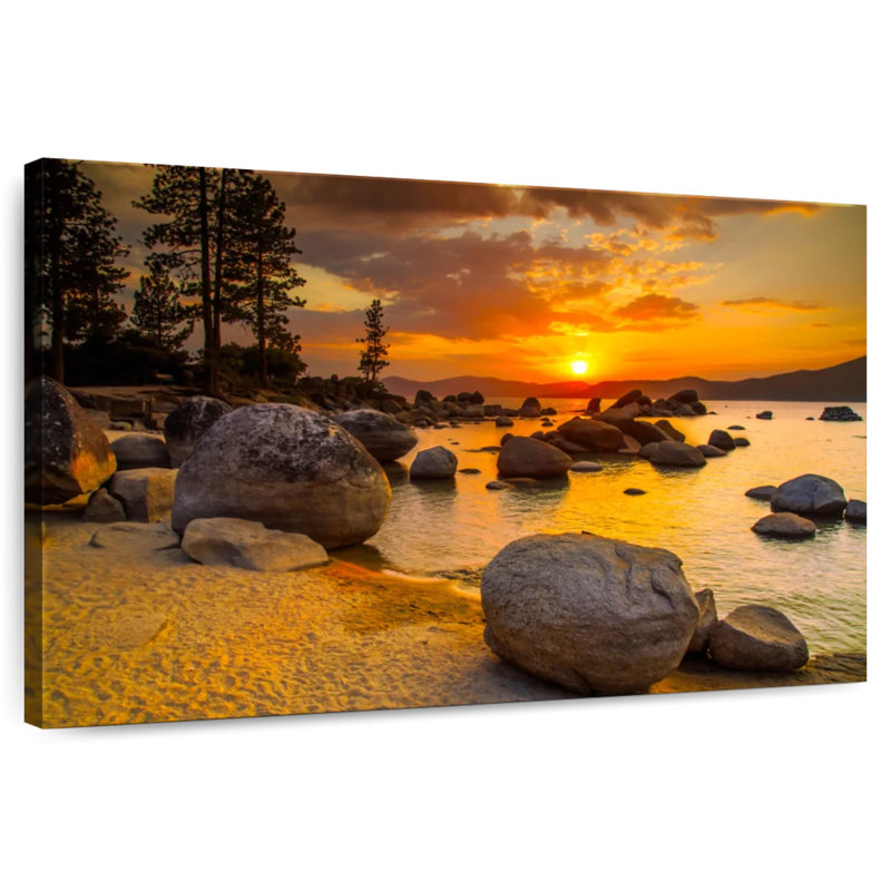 Crépuscule Alvord Lake Tahoe, H 32 po x l 48 po