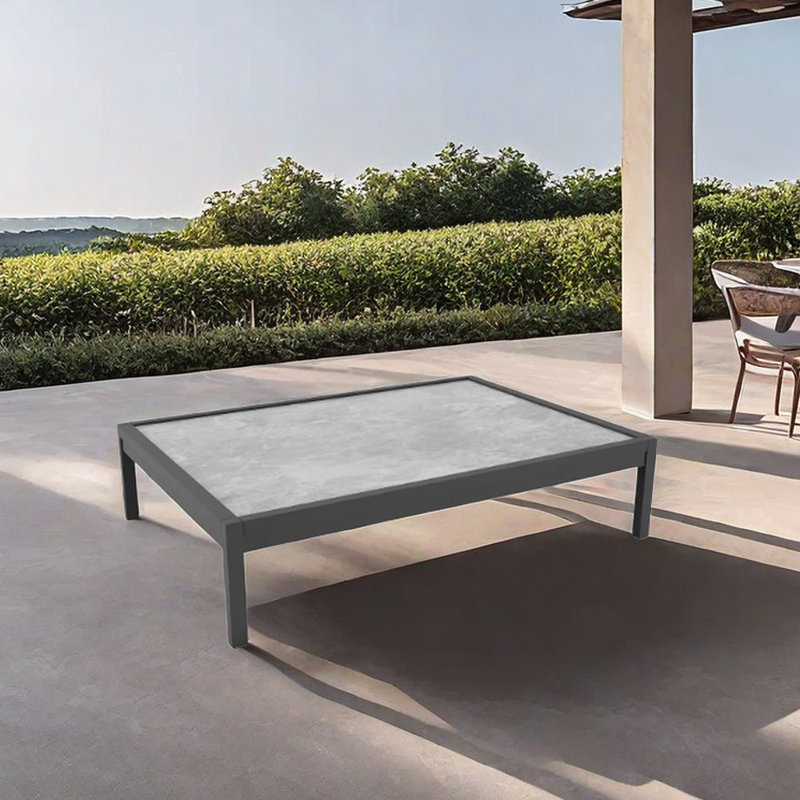 Rectangular Outdoor Side Table , 39.37 " W 27.55 " D