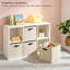 Ensemble de 6 paniers de rangement, paniers de rangement en tissu 10,5 x 10,5 po x 11 po pour bibliothèque, armoire, garde-robe, tissu beige haute densité avec insertions en carton renforcé