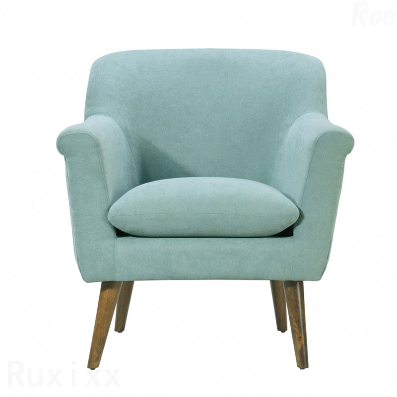 31.5" Aquamarine For Cozy Living Rooms Teal Woven Fabric Upholstered Oversized Armchair, Teal