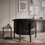 Fauteuil d'appoint à oreilles avec dossier enveloppant, siège rembourré de mousse et pieds en bois-371970638