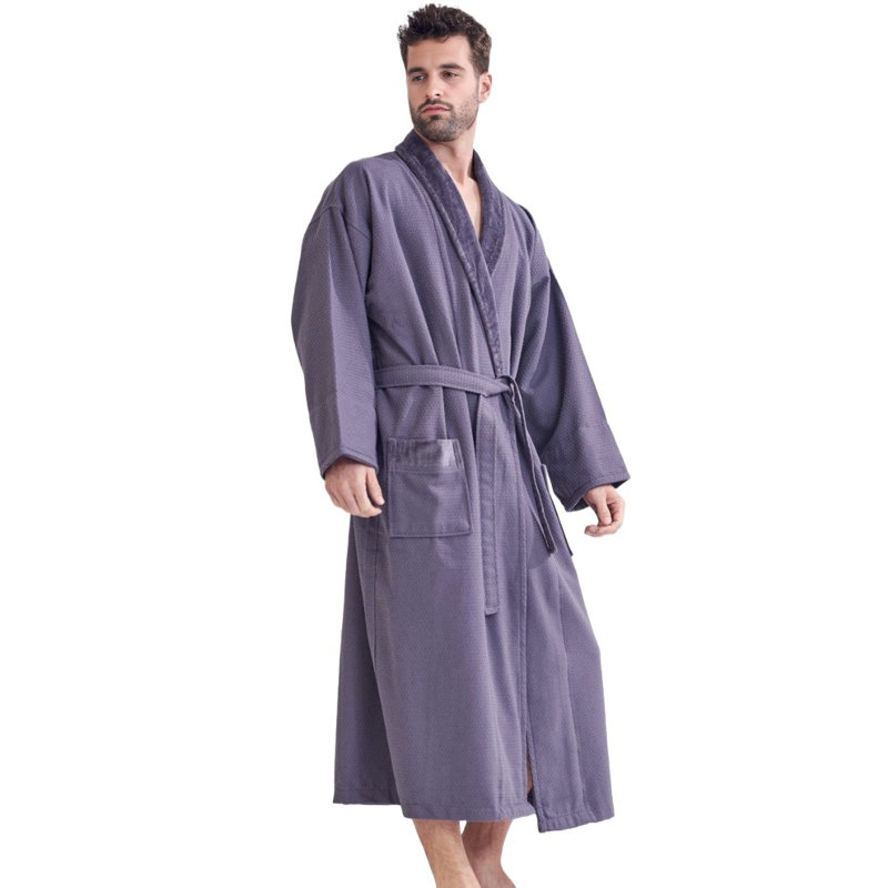 Peignoir mi-mollet avec poches Zarina, gris