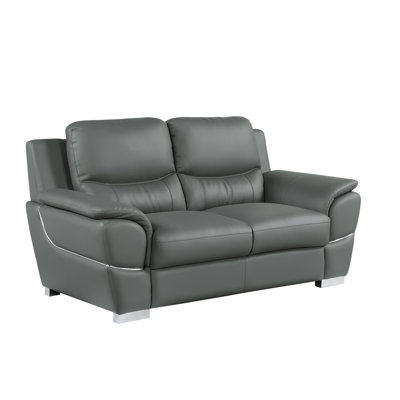Causeuse en cuir véritable