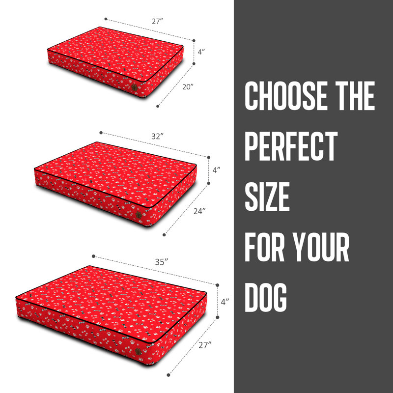 Dog Bed For Small - Medium - Large Dogs - Soft Pet Bed Mattress With Machine Washable Cover & PU Foam Pet Crate Bed - Dog Bed Mattress With Non-Slip Bottom  Cushion Design 2 Large L (89 cm x 69 cm x 10 cm)