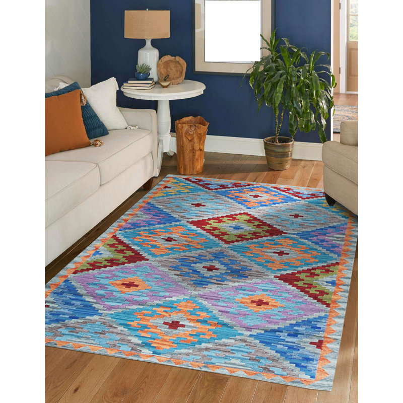 Tapis tissé à plat menthe Caseville