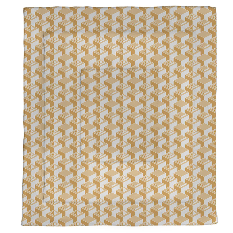 Édredon simple réversible en microfibre à motif de gratte-ciels à deux couleurs, Édredon grand