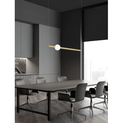 1 - Light Gold LED Sphere Pendant