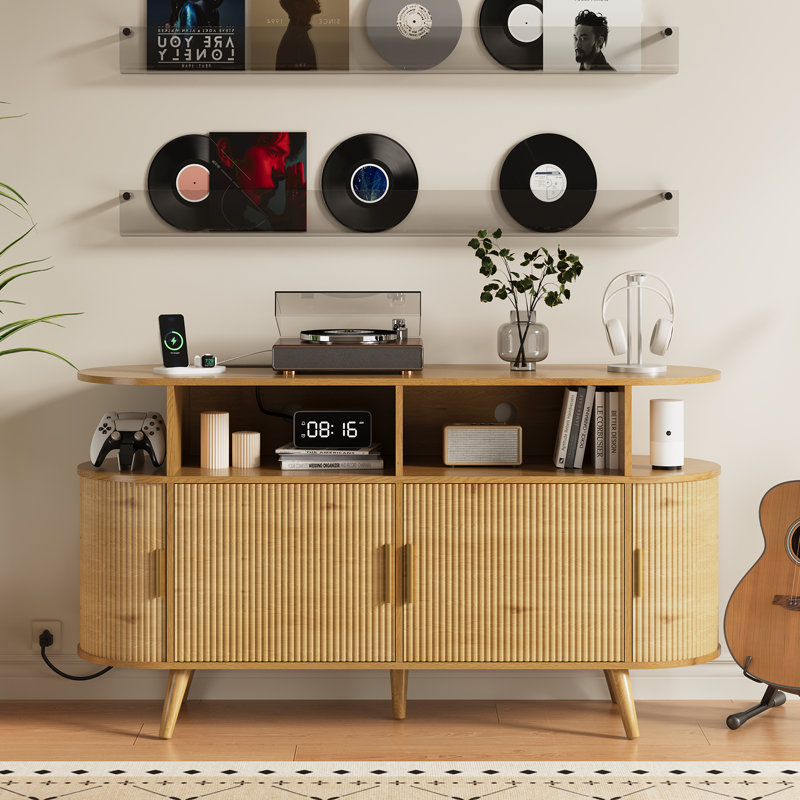 Support pour lecteur de disques Ato, Beige