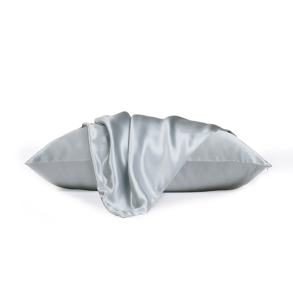 Baleine Silk Pillowcase, Silver, Standard