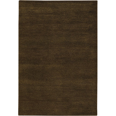Tapis brun en soie touffeté à la main Vicki